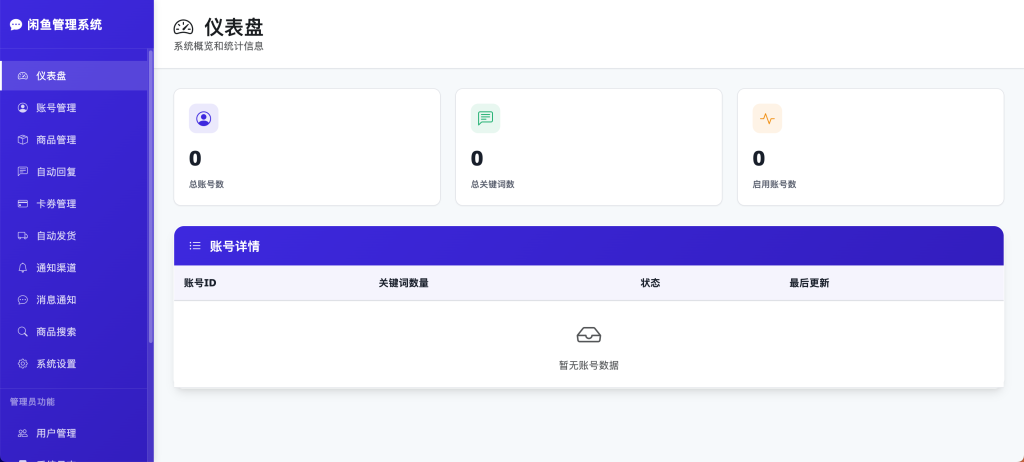 闲鱼自动发货&自动回复管理系统源码部署保姆级教程